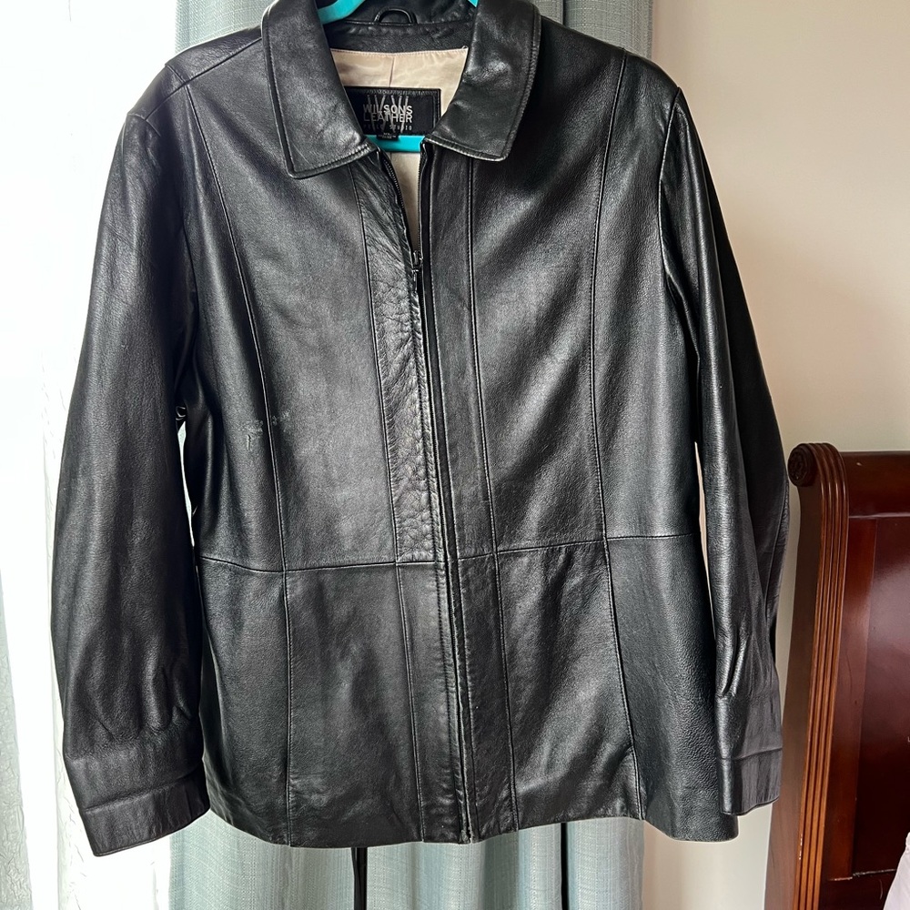 Wilsons Leather Sleek Black Jacket - Picture 3 of 8